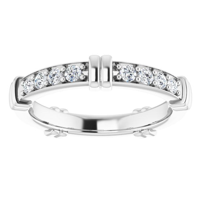 0.60 ct. Round Diamond Stackable Eternity Band-VIRABYANI