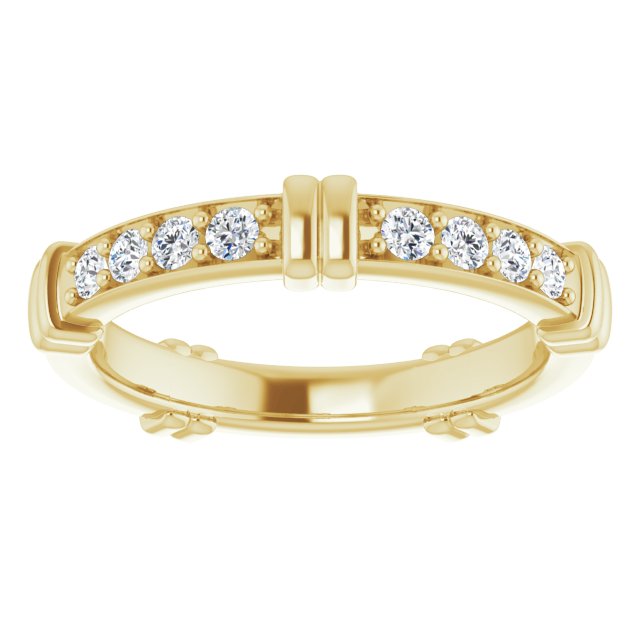 0.60 ct. Round Diamond Stackable Eternity Band-VIRABYANI