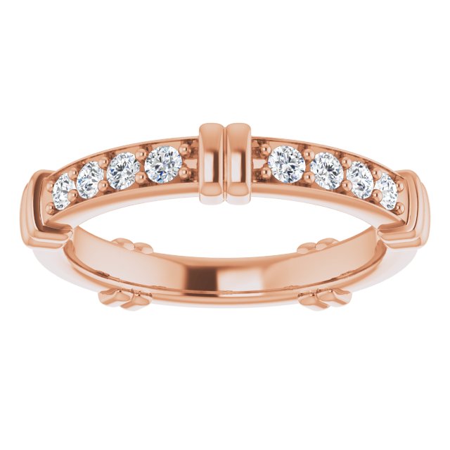 0.60 ct. Round Diamond Stackable Eternity Band-VIRABYANI