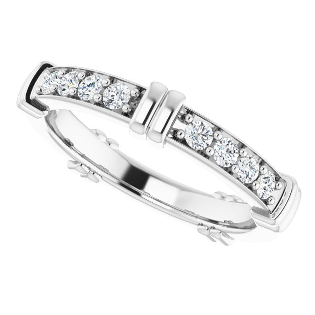0.60 ct. Round Diamond Stackable Eternity Band-VIRABYANI