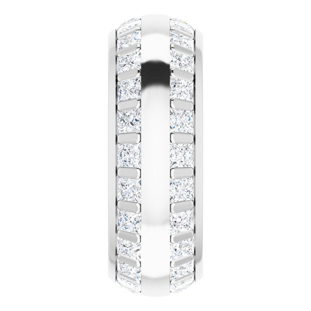 3.84 ct. Princess Diamond Double Row Eternity Band-VIRABYANI