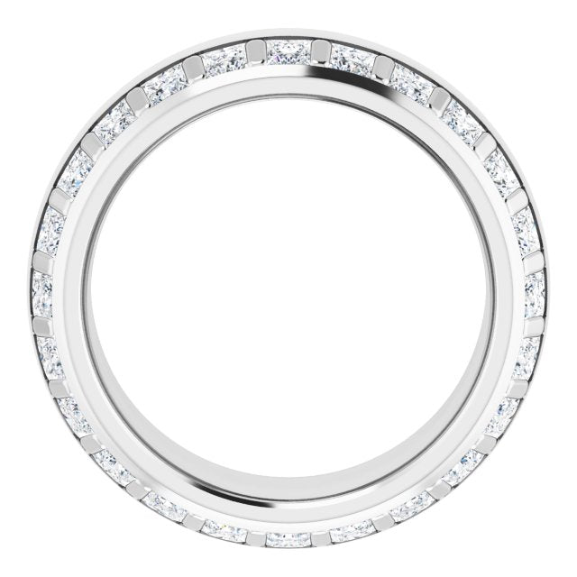 3.84 ct. Princess Diamond Double Row Eternity Band-VIRABYANI