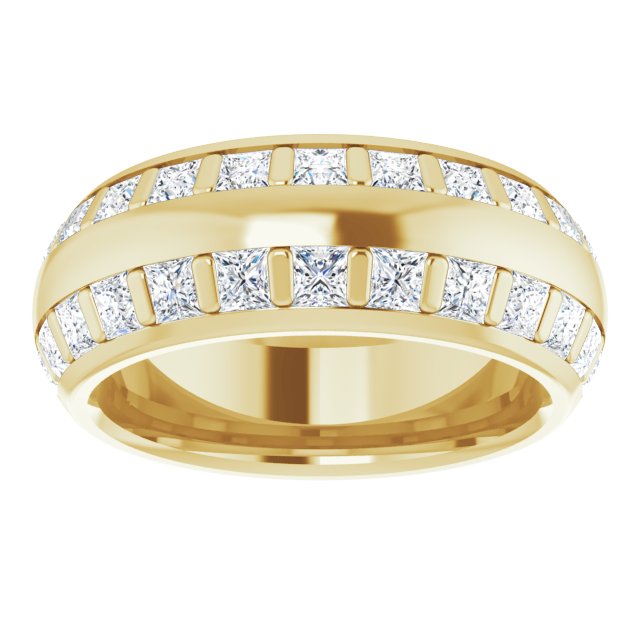 3.84 ct. Princess Diamond Double Row Eternity Band-VIRABYANI