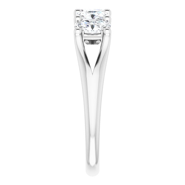 1.05 ct. Oval Cut Diamond Wedding Band 5 Stone Anniversary Ring-VIRABYANI