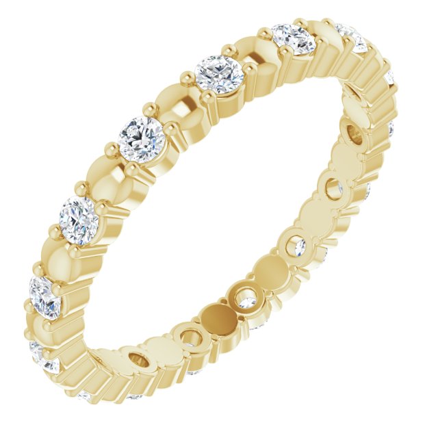 0.45 ct. Round Diamond Stackable Eternity Band-VIRABYANI