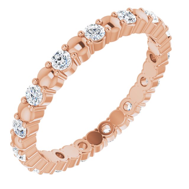 0.45 ct. Round Diamond Stackable Eternity Band-VIRABYANI