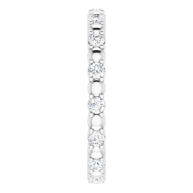0.45 ct. Round Diamond Stackable Eternity Band-VIRABYANI