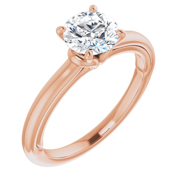 Round Diamond Solitaire Engagement Ring-VIRABYANI