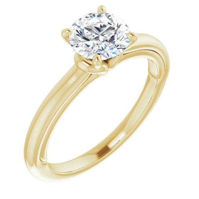 Round Diamond Solitaire Engagement Ring-VIRABYANI