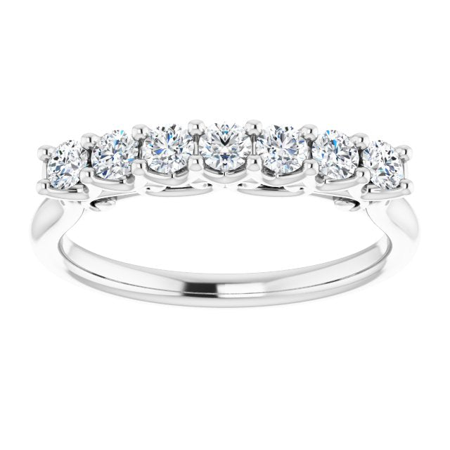 0.42 ct. Round Cut Diamond, Filigree Accent Wedding Band-in 14K/18K White, Yellow, Rose Gold and Platinum - Christmas Jewelry Gift -VIRABYANI