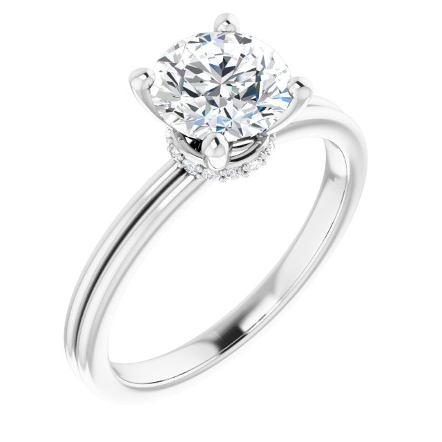 Wraparound Halo Diamond Engagement Ring-VIRABYANI