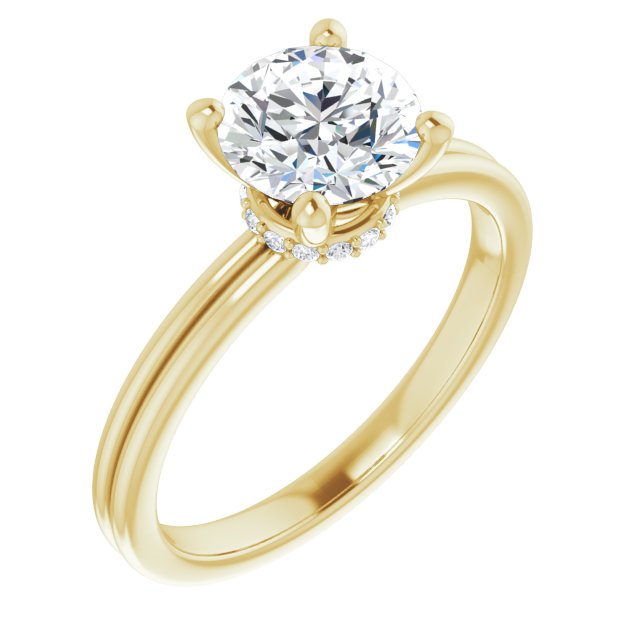 Wraparound Halo Diamond Engagement Ring-VIRABYANI
