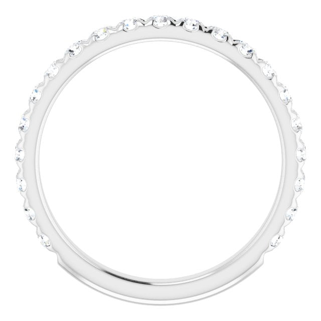 0.62 ct. Round Cut Diamond Comfort Fit Wedding Band-VIRABYANI