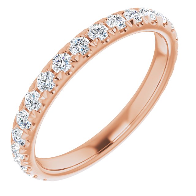 0.62 ct. Round Cut Diamond Comfort Fit Wedding Band-VIRABYANI