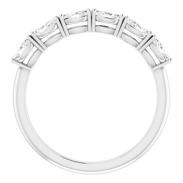 0.60 ct. East West Set Marquise Diamond Open Gallery Wedding Band-VIRABYANI