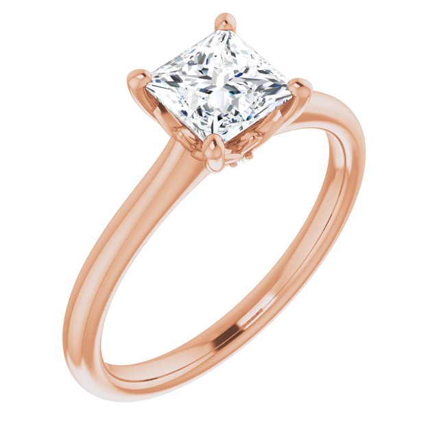 Petal Princess Diamond Solitaire Engagement Ring-VIRABYANI