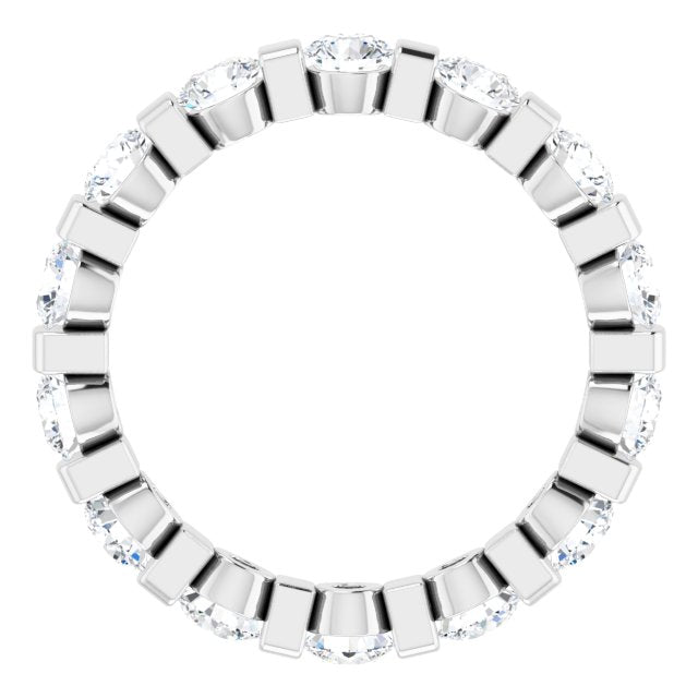 1.60 ct. Round Diamond Eternity Band Bar Set Diamond Ring-VIRABYANI