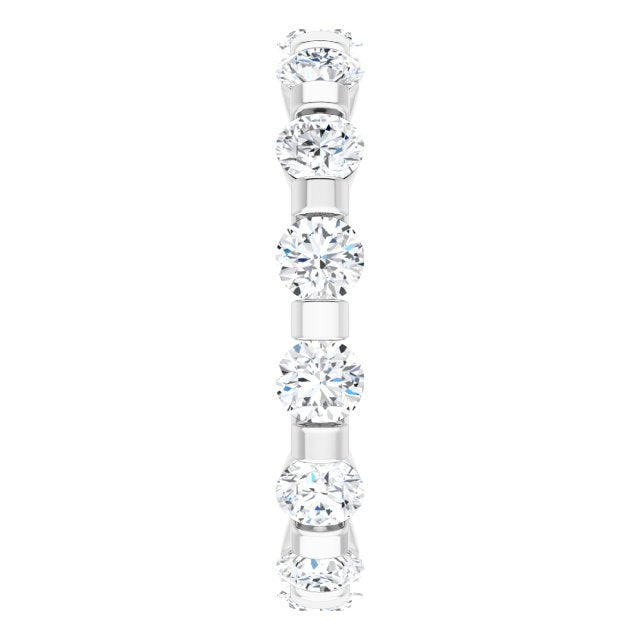1.60 ct. Round Diamond Eternity Band Bar Set Diamond Ring-VIRABYANI