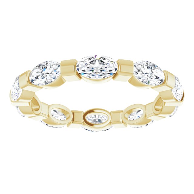 2.10 ct. Oval Diamond Eternity Band-VIRABYANI