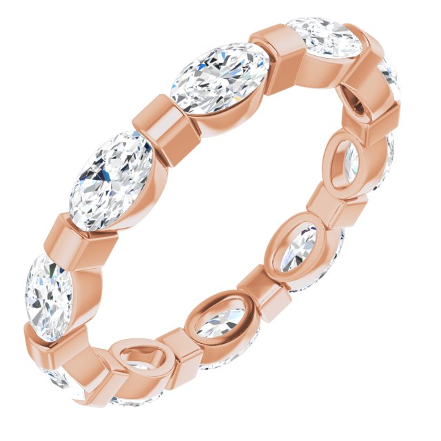 2.10 ct. Oval Diamond Eternity Band-VIRABYANI