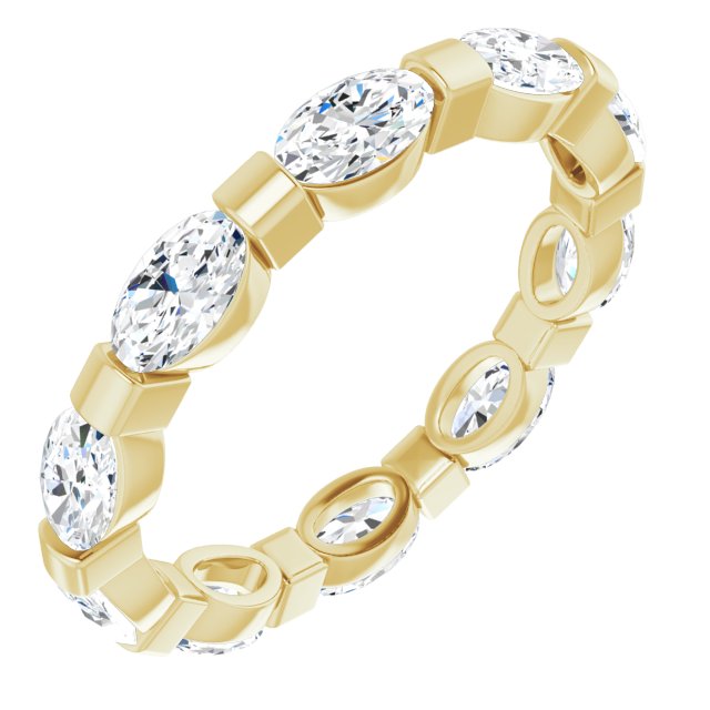 2.10 ct. Oval Diamond Eternity Band-VIRABYANI