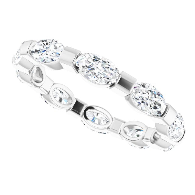 2.10 ct. Oval Diamond Eternity Band-VIRABYANI