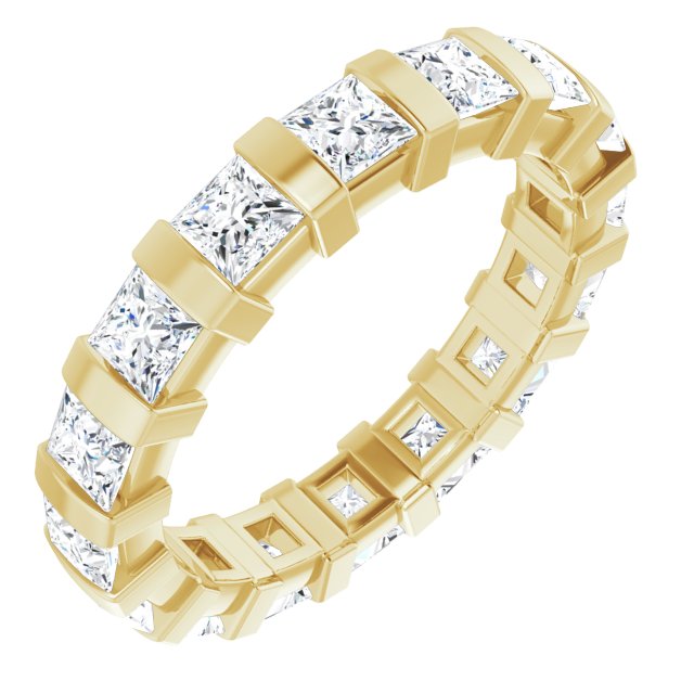 2.88 ct. Bar Set Princess Diamond Eternity Band-VIRABYANI