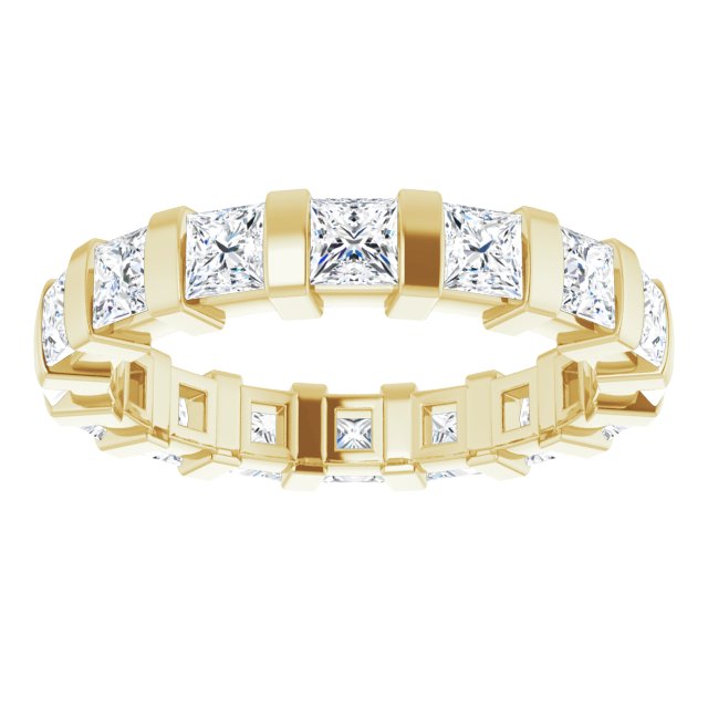 2.88 ct. Princess Diamond Eternity Band-in 14K/18K White, Yellow, Rose Gold and Platinum - Christmas Jewelry Gift -VIRABYANI