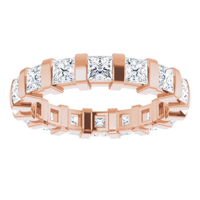 2.88 ct. Bar Set Princess Diamond Eternity Band-VIRABYANI