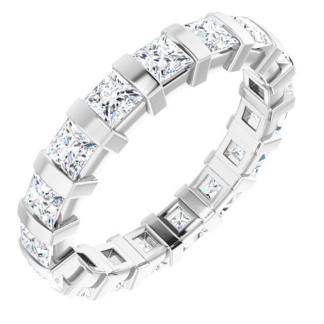 2.88 ct. Bar Set Princess Diamond Eternity Band-VIRABYANI