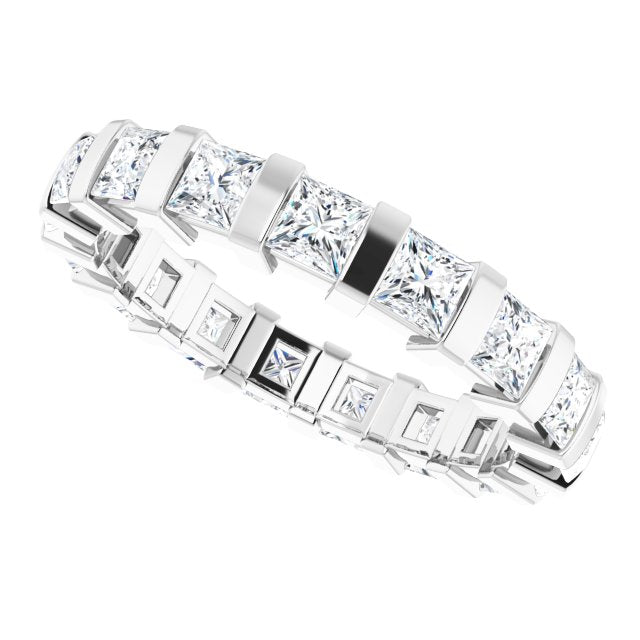 2.88 ct. Bar Set Princess Diamond Eternity Band-VIRABYANI
