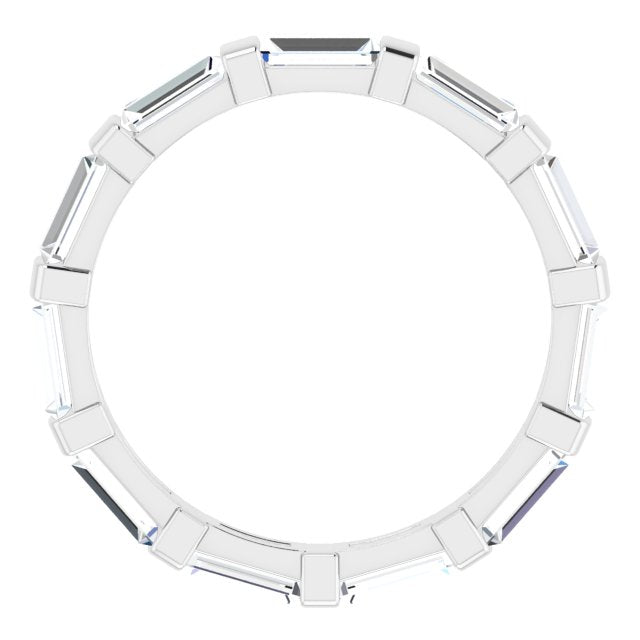 1.82 ct. Straight Baguette Diamond Eternity Band-VIRABYANI