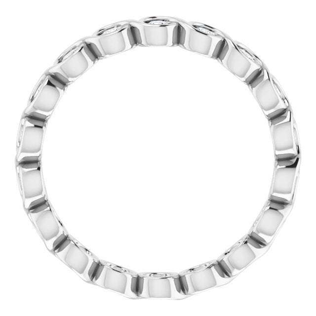 0.54 ct. Bezel Set Round Diamond Infinity Design Eternity Band-VIRABYANI