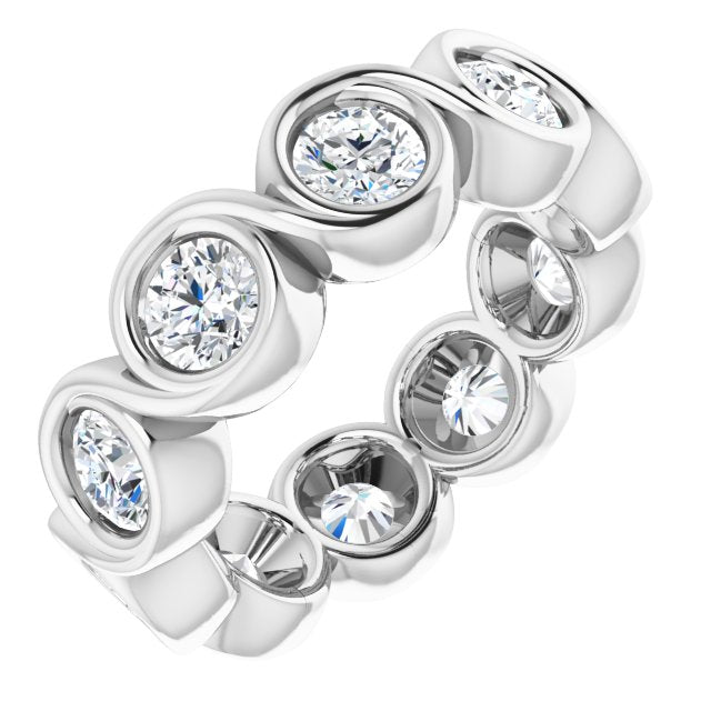 3.30 ct. Bezel Set Round Diamond Eternity Band-VIRABYANI