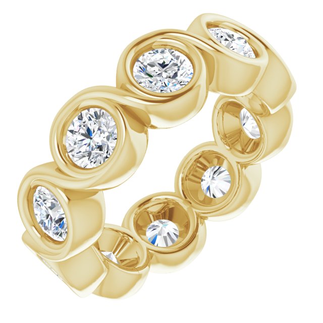 3.30 ct. Round Diamond Eternity Band-in 14K/18K White, Yellow, Rose Gold and Platinum - Christmas Jewelry Gift -VIRABYANI