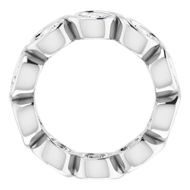 3.30 ct. Bezel Set Round Diamond Eternity Band-VIRABYANI
