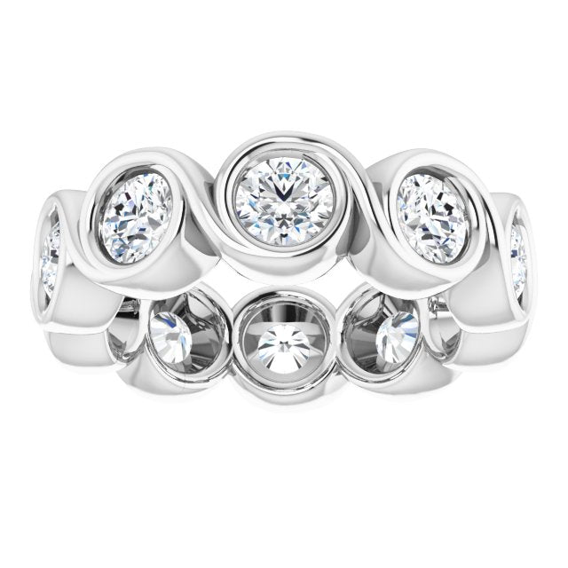 3.30 ct. Bezel Set Round Diamond Eternity Band-VIRABYANI