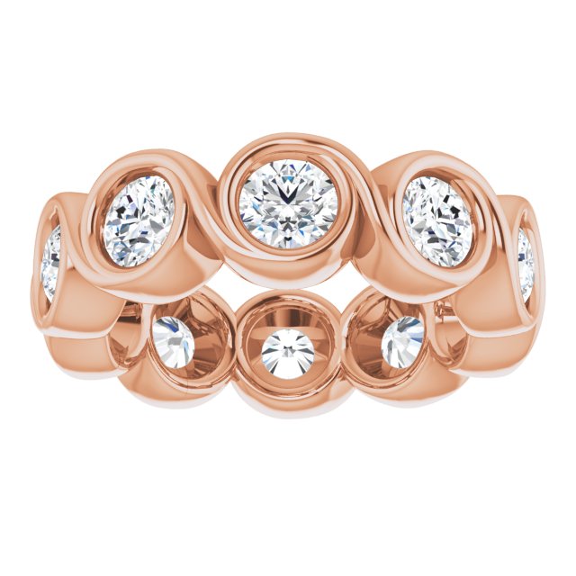 3.30 ct. Bezel Set Round Diamond Eternity Band-VIRABYANI