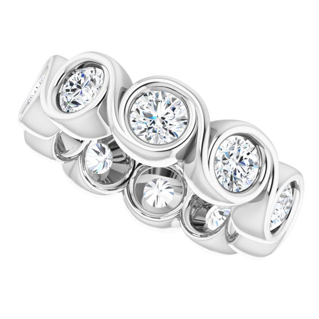 3.30 ct. Bezel Set Round Diamond Eternity Band-VIRABYANI