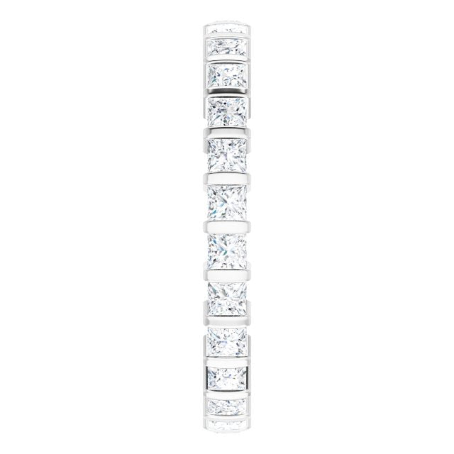 0.90 ct. Bar Set Princess Diamond Eternity Band-VIRABYANI