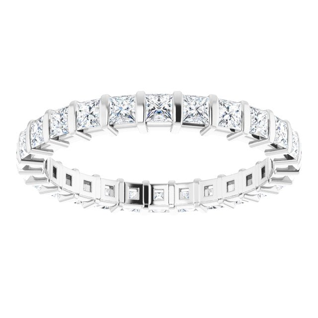 0.90 ct. Bar Set Princess Diamond Eternity Band-VIRABYANI
