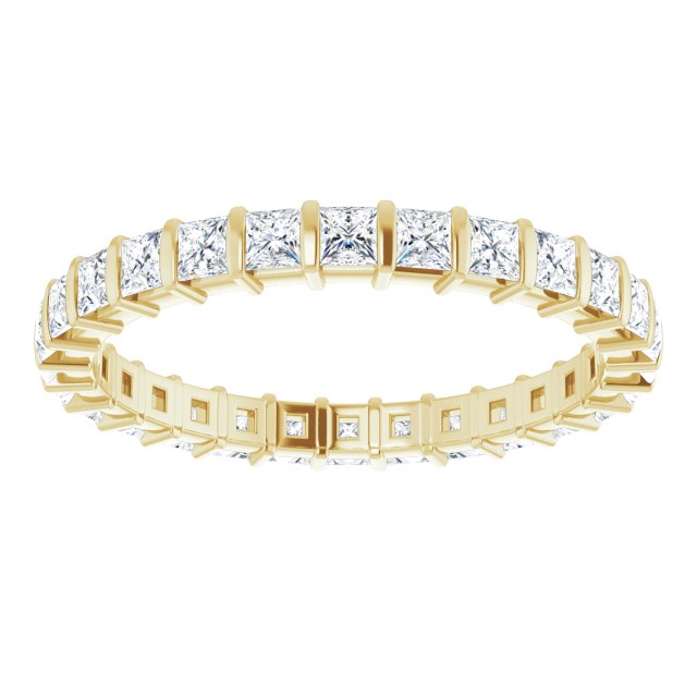 0.90 ct. Bar Set Princess Diamond Eternity Band-VIRABYANI