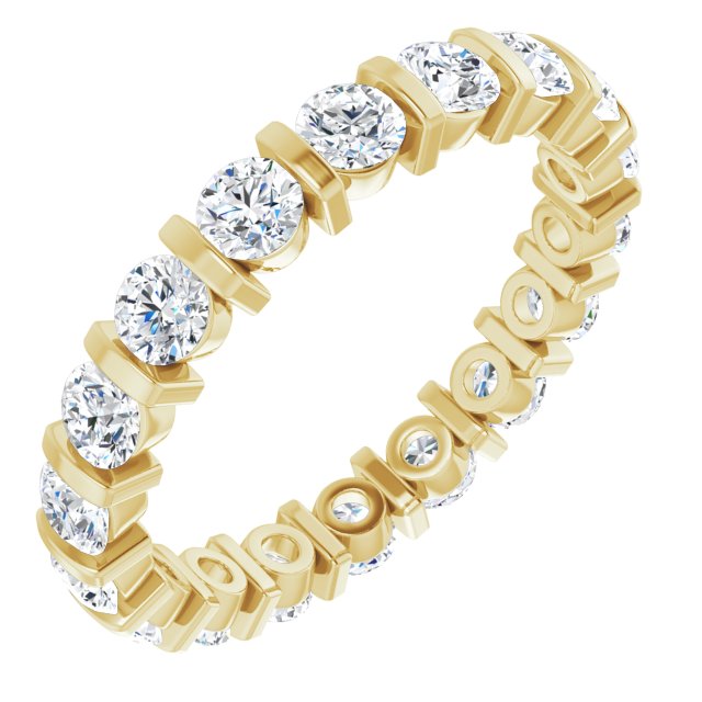 1.80 ct. Round Diamond Eternity Band-in 14K/18K White, Yellow, Rose Gold and Platinum - Christmas Jewelry Gift -VIRABYANI