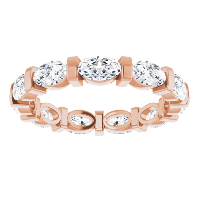 2.31 ct. Oval Diamond Eternity Band-VIRABYANI