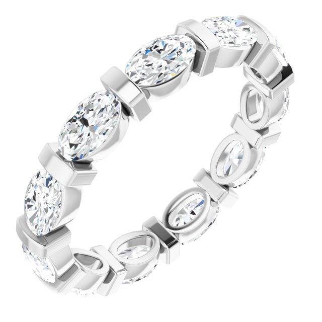 2.31 ct. Oval Diamond Eternity Band-VIRABYANI