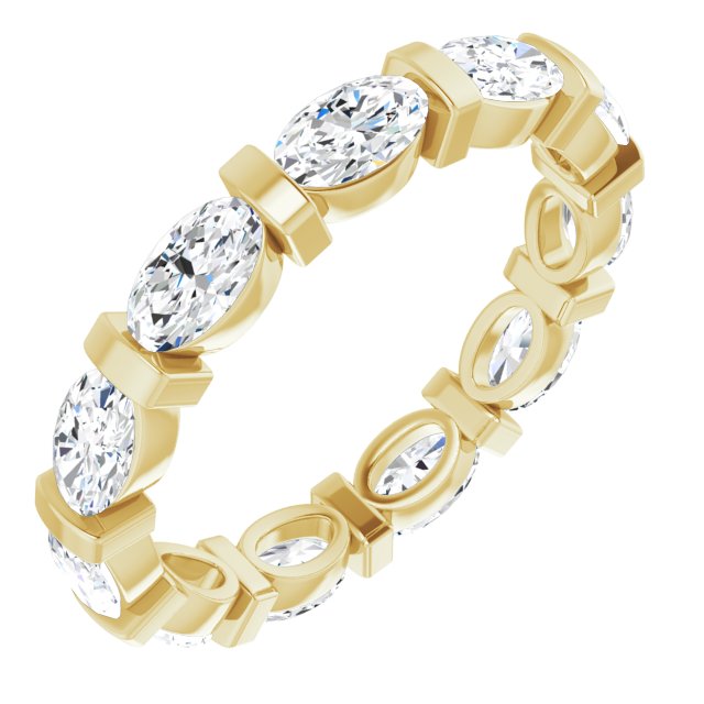 2.31 ct. Oval Diamond Eternity Band-VIRABYANI