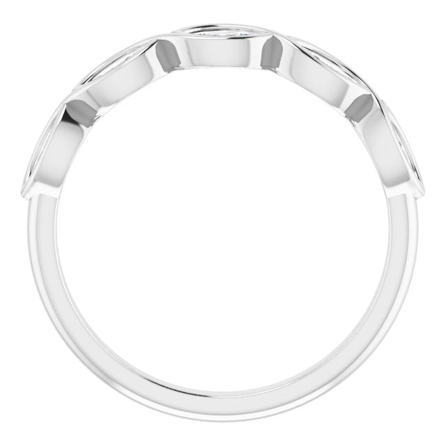 0.50 ct. Marquise Diamond, Infinity Style Bezel Set Wedding Band-in 14K/18K White, Yellow, Rose Gold and Platinum - Christmas Jewelry Gift -VIRABYANI