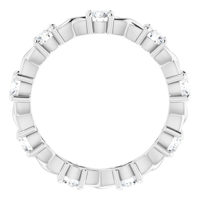 0.90 ct. Round Diamond Twist Design Eternity Band-VIRABYANI