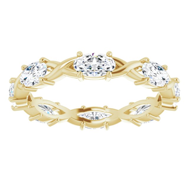 1.68 ct. Oval Diamond Eternity Band Infinity Style Band-VIRABYANI