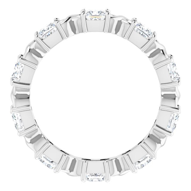 1.80 ct. Princess Diamond Eternity Band Infinity Style Ring-VIRABYANI